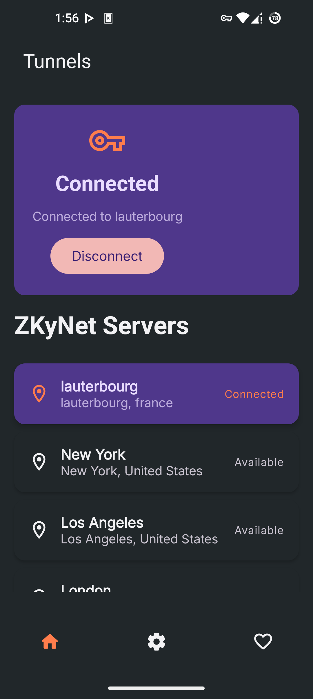 ZKyNet MVP Android App Screenshot